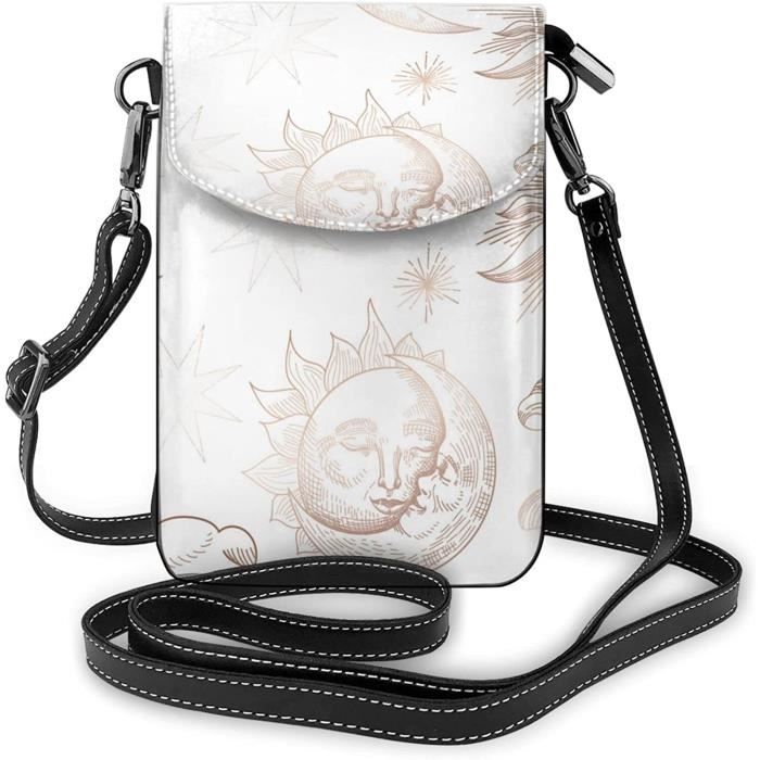 Sac à main pour fille Petit sac à bandoulière avec sangle en cuir synthétique