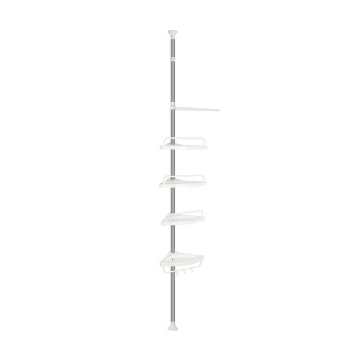 Etagère d´angle télescopique 4 tablettes pour Salle de bain, douche