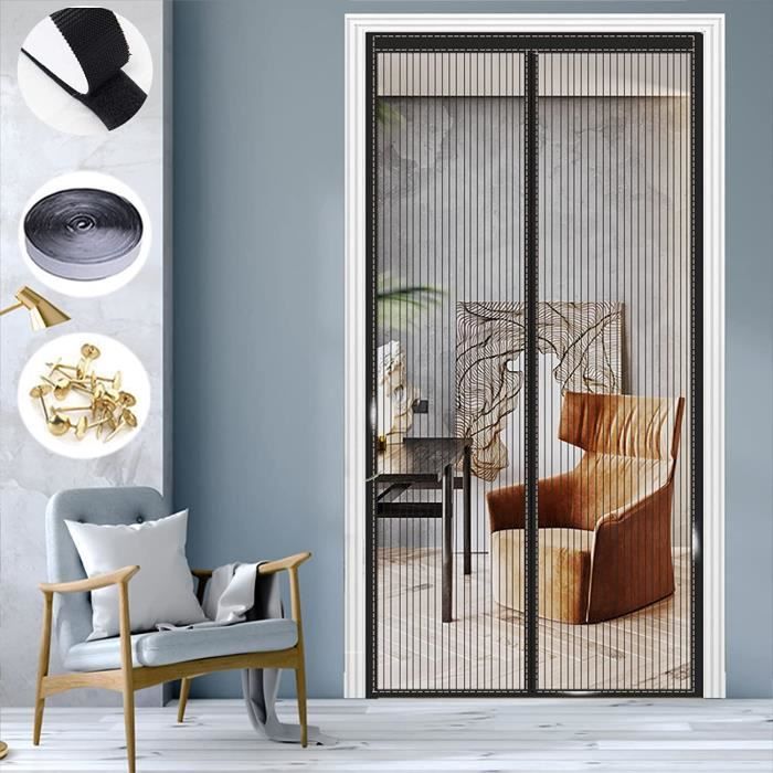 Moustiquaire Porte Magnétique 90x230cm Rideau Anti Mouche Bande
