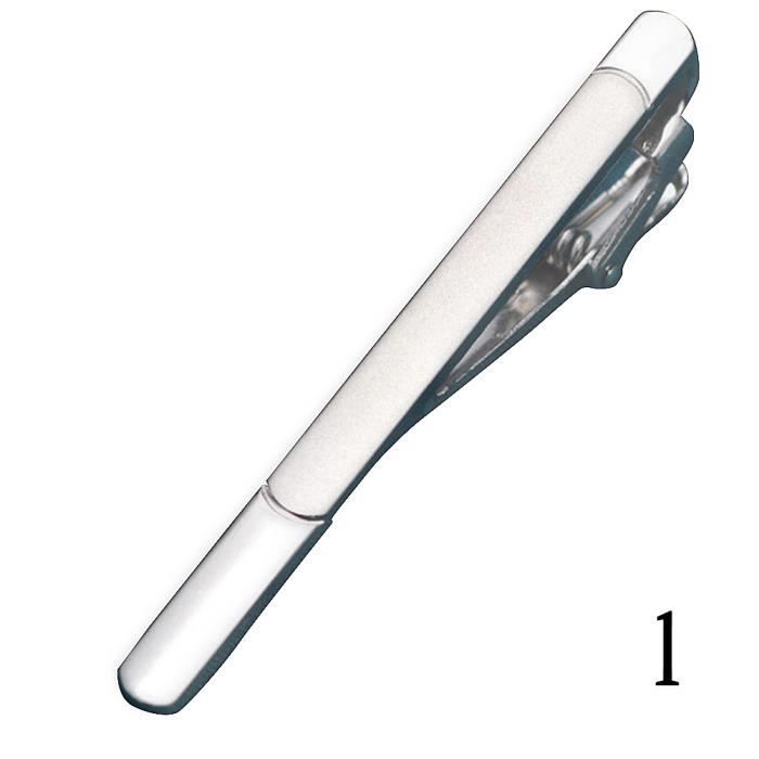 Pince à Cravate Art Déco – Métal Guilloché Hexagone – Acier Inoxydable Argenté