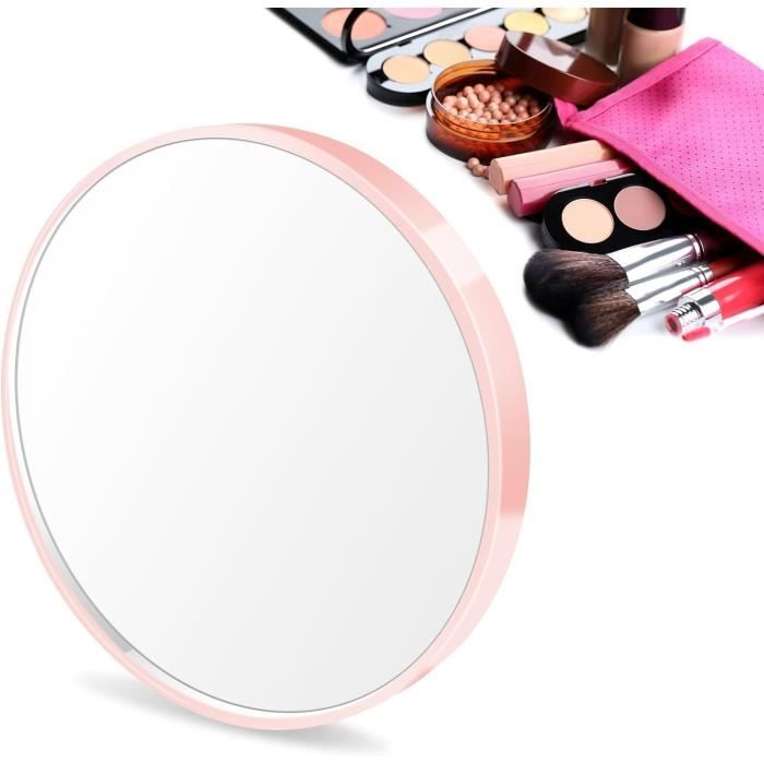LED Miroir Cosmétique | Grossissant 7x, Rond, 20cm, Lumineux, Double