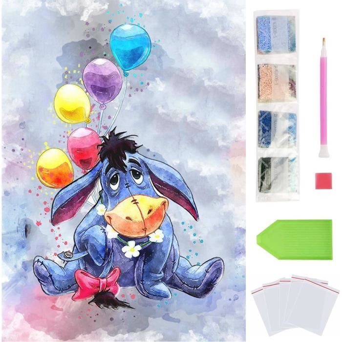 Kit Diamond Painting 5D Animaux Bleu Rouge 30x40cm - 4 Toiles Broderie Diamant Couple Amour