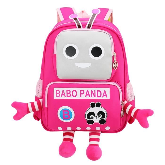 Sac à Dos Cartable Robot Rose Foncé enfant garçon ou fille pré scolaire, crèche, scolaire maternelle, loisirs, sorties, pique-nique