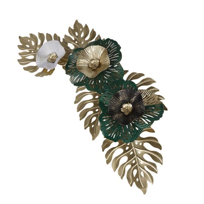 Décoration Murale Moderne En Métal Avec Cadre Lotus - Décoration Murale