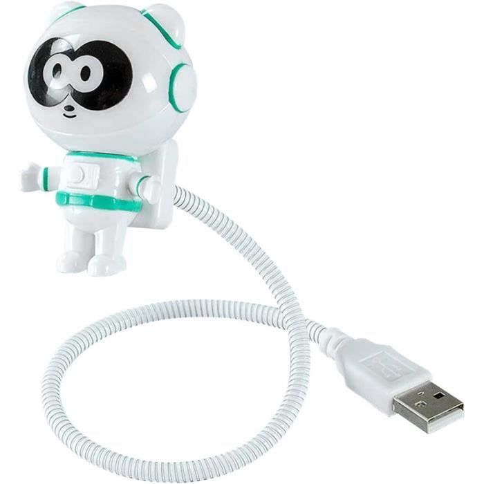 Lampe USB LED Mini Astronaute Spaceman - Lampe Lecture Flexible Pour Ordinateur, Veilleuse USB Clavier, Idéale Pour Bureau Et Chevet