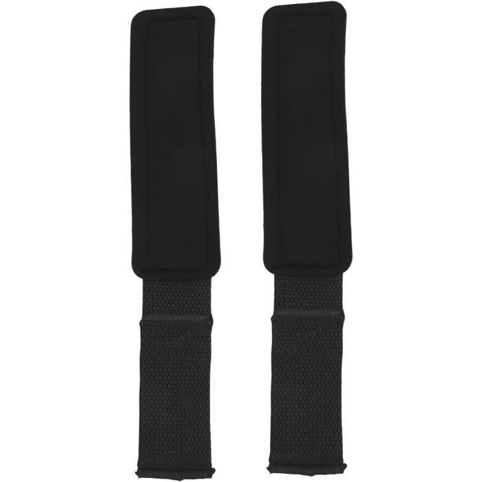 Sangles De Poignet Pour Haltérophilie Et Crossfit – Paire Noire En Coton, Soutien Wrist Wrap, Marque ISH SPORTS