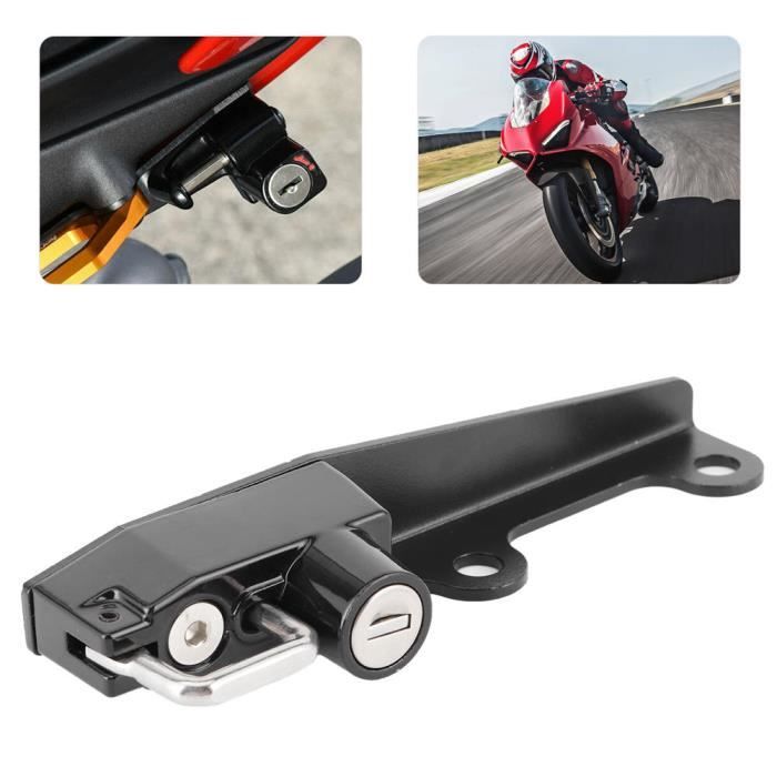Extension Verrouillage Casque Moto - 2 Pièces Serrure En Acier Inox - Universelle Pour Scooter Et Motocyclettes