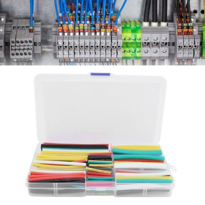Piuluvor Kit 320 Gaines Thermorétractables 3:1 Étanches Adhésives – 7 Tailles Noir & Blanc – Isolation Électrique Pro