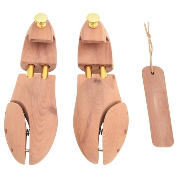 Chausse-Pied Long En Bois De Cèdre 42cm - Robustes Avec Trou Pour Suspension | Pour Seniors Et Tous