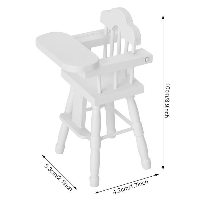 Set De Table Et Chaises Miniature 1:6 Pour Maison De Poupée - Blanc, Plastique, Style Moderne, Neuf