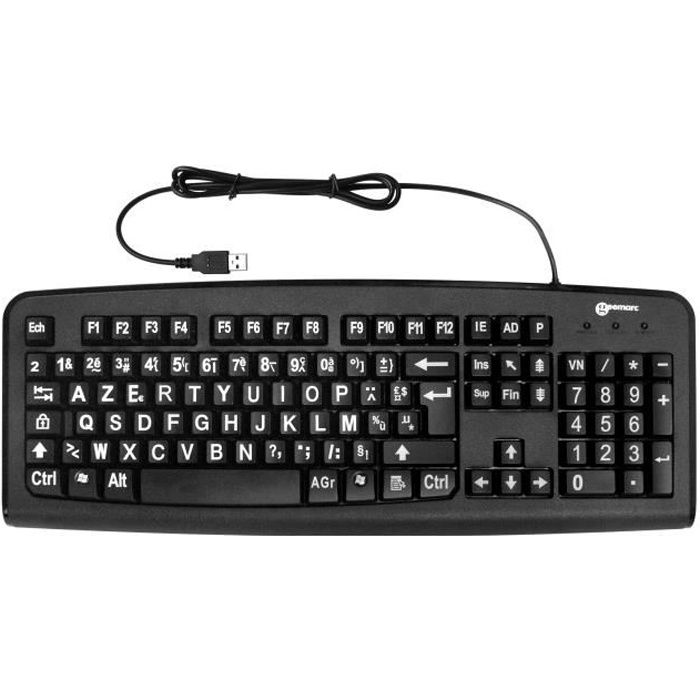 Clavier GEEMARC Confort Visuel - Grands caractères - Pour PC