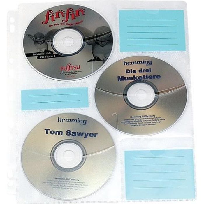 Pochettes à CD / DVD pour classeur - 60 CD - Cdiscount Informatique