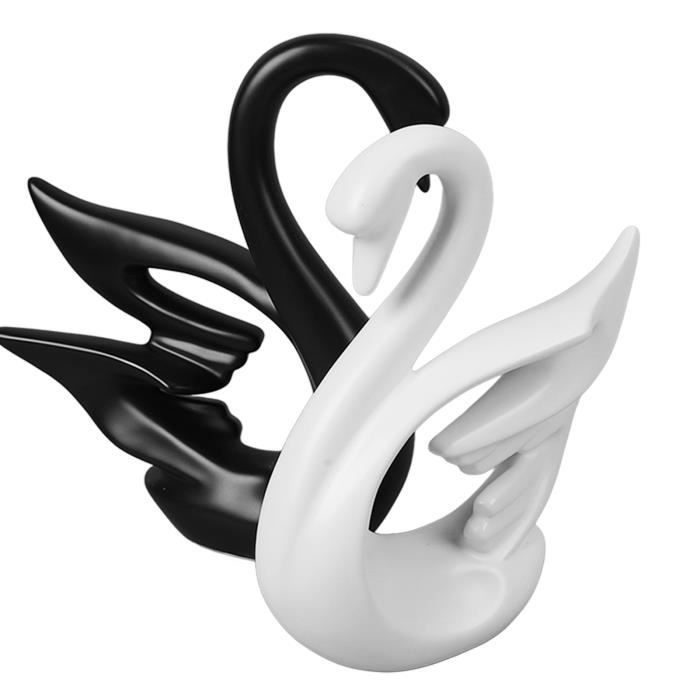 Paire De Figurines Cygnes En Métal Argenté - Déco Style Art Déco - H16cm - Comme Neuves