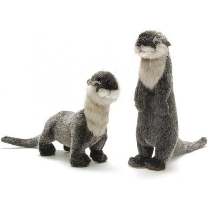 Peluche Loutres Dressee Couchee 28 Cm Cdiscount Jeux Jouets