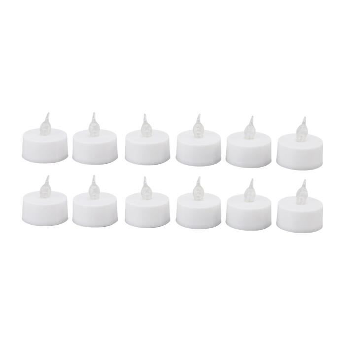 Bougies LED Sans Flamme 12 Pièces - Avec Abat-jour De Noël, Pour Décorations Fêtes, Mariages, Halloween