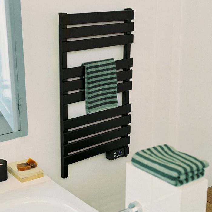 Sèche-serviettes électrique - Create - WARM TOWEL - 500W - Minuterie 8h - Écran LCD