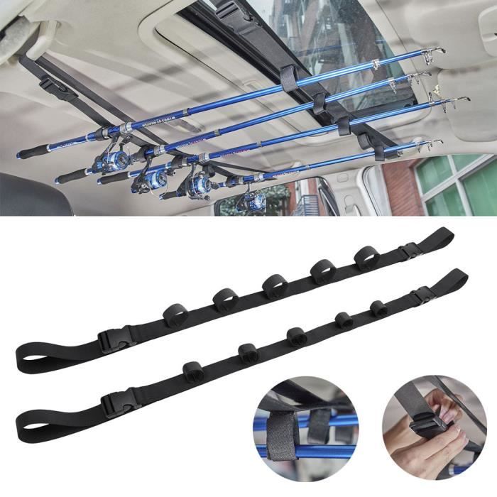Support De Canne à Pêche Réglable Pour Voiture - 89,9 à 144,2 Cm, Pour SUV, Break, Fourgon, 2 Paires Incluses