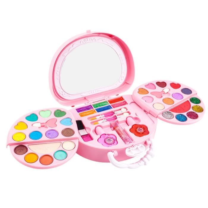 Jeu de création maquillage - KEEJAA - Malette pour enfant rose - Complète - Pour fille de 5 à 12 ans