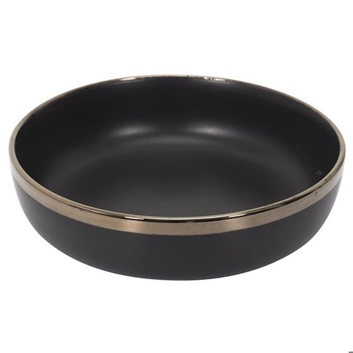 Lot de 6 assiettes creuses MOSCOU noir Lot de 6 assiettes creuses MOSCOU noir
