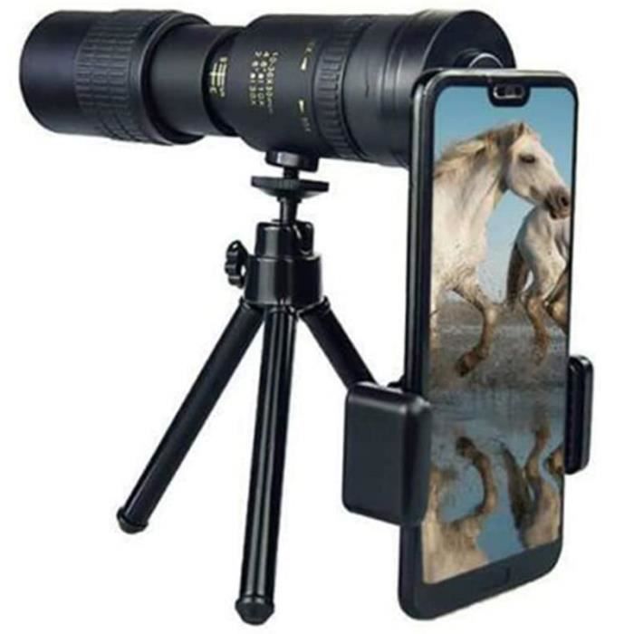 Clip Universel élargi avec Le télescope monoculaire d/'objectif de caméra monoculaire d/'interface filetée adapté à Une Largeur de téléphone Portable de 50-84 mm Grand écran DAUERHAFT