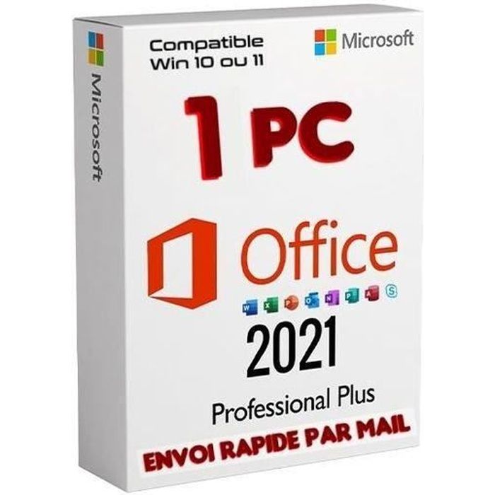 PACK OFFICE 2021 PRO PLUS - En Téléchargement - Envoi Rapide par MAIL