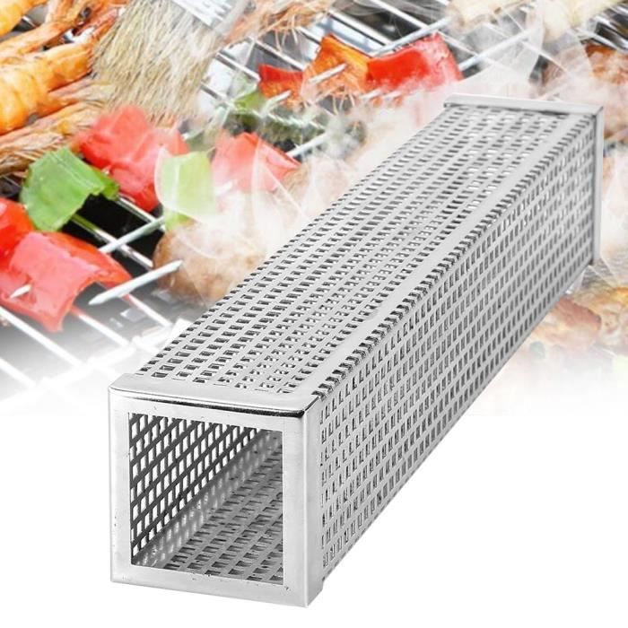 FUMOIR Boîte à Fumée Pour Boîte à Fumoir En Acier Inoxydable à 10 Trous Pour Gril Copeaux De
