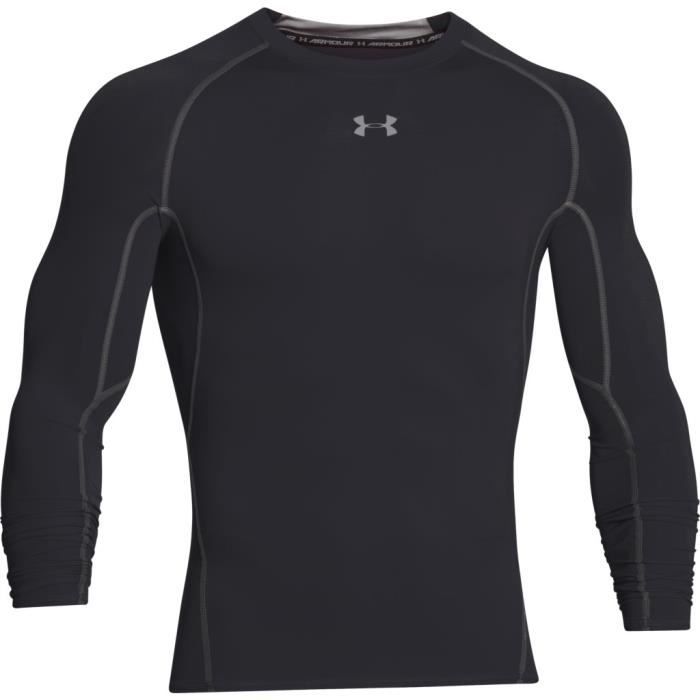 Tee-shirt de compression Under Armour Heatgear manches longues - Bleu/Blanc - Homme