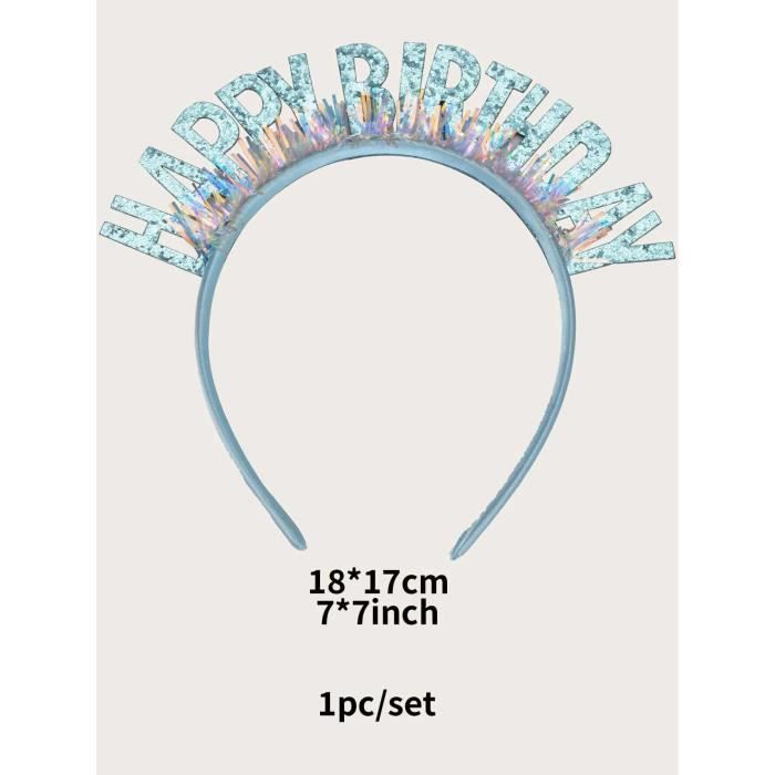 Bandeau Et Badge 8 Ans Fille - Couronne Arc-en-ciel Avec Paillettes Pour Fête D'anniversaire Princesse - Décoration Anniversaire Enfant
