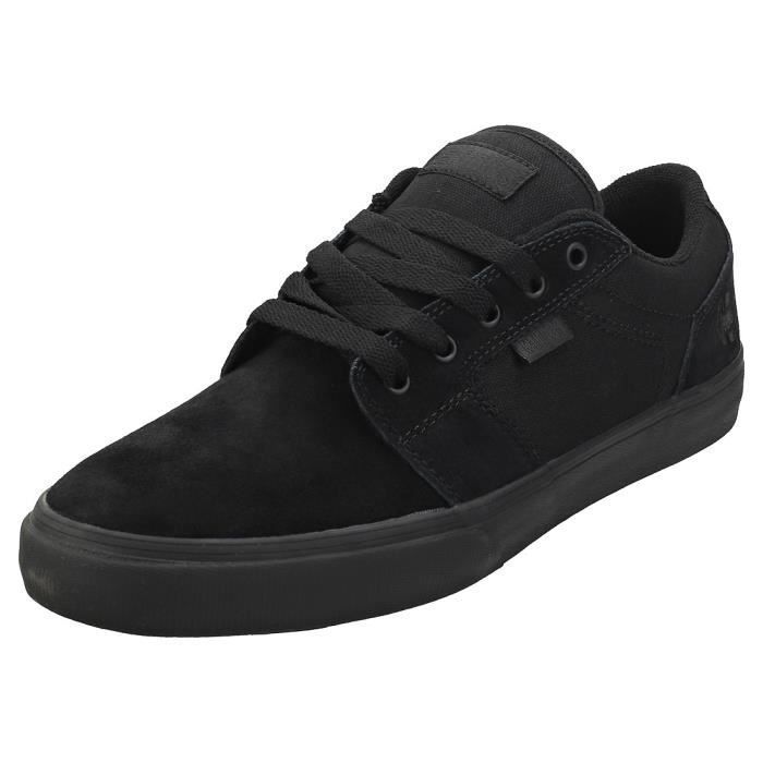 Etnies Etnies Barge LS — Baskets homme noir en textile et daim semelle caoutchouc