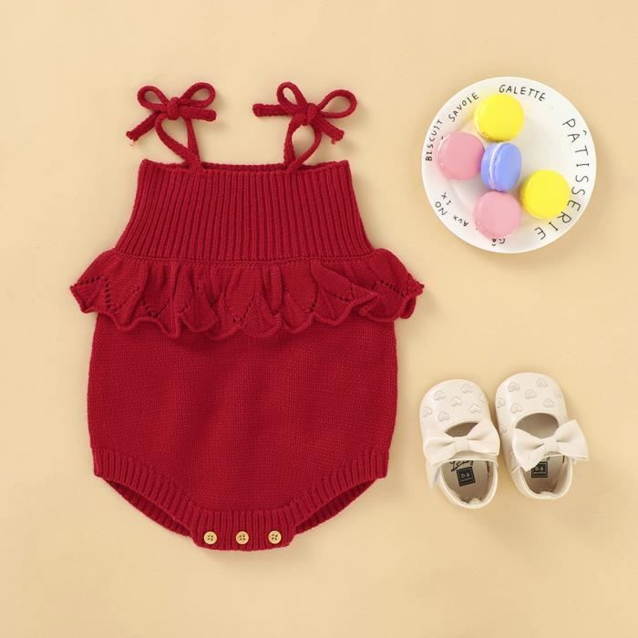 Nouveau Ne Infantile Bebe Fille Garcon Veste D Hiver Manteau Chaud Tricot Outwear Barboteuse Pull Rouge Rouge Cdiscount Pret A Porter