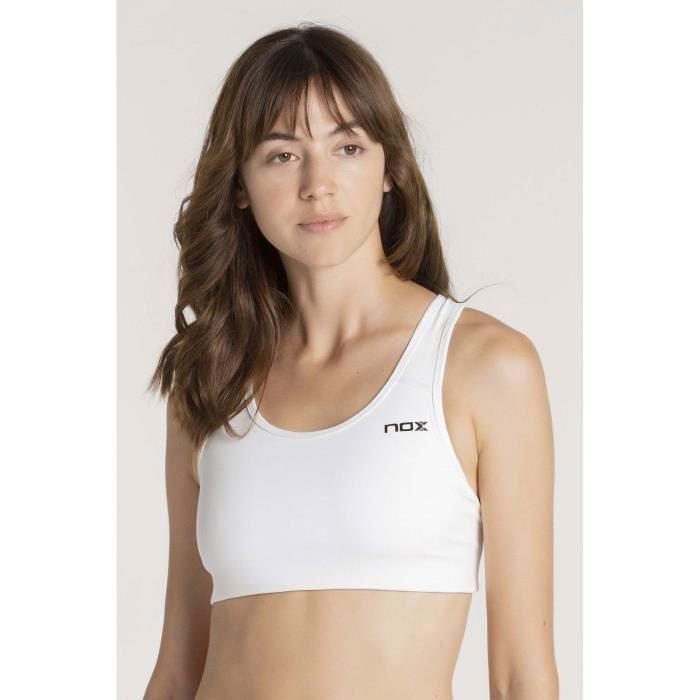 Brassière de sport femme Nox Pro maintien élevé blanc taille