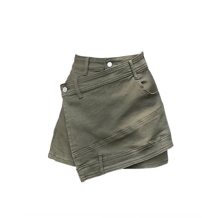 Jupe Short Femme Short Cargo Femme été - Taille Haute élastique, Léger Et Confortable Avec Poches - Tailles S à XXL Ensemble Femme Chic Et Elegant