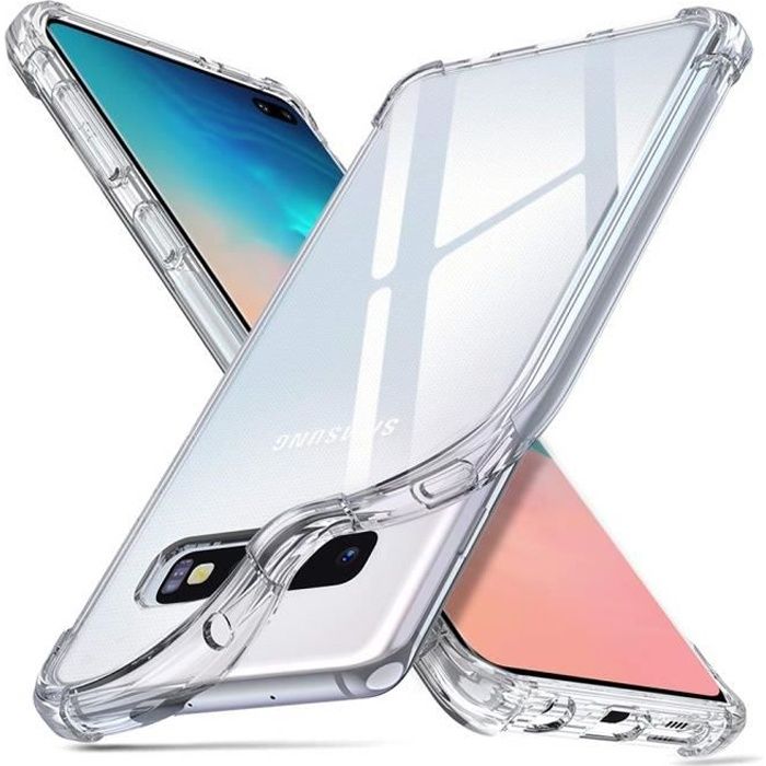 MoreChioce compatible avec Coque Samsung Galaxy S10,Coque compatible avec Galaxy S10 Transparente Paillette,Élégant Étoile Noir Strass Glitter Fille Hybrid Silicone Bumper Defender 
