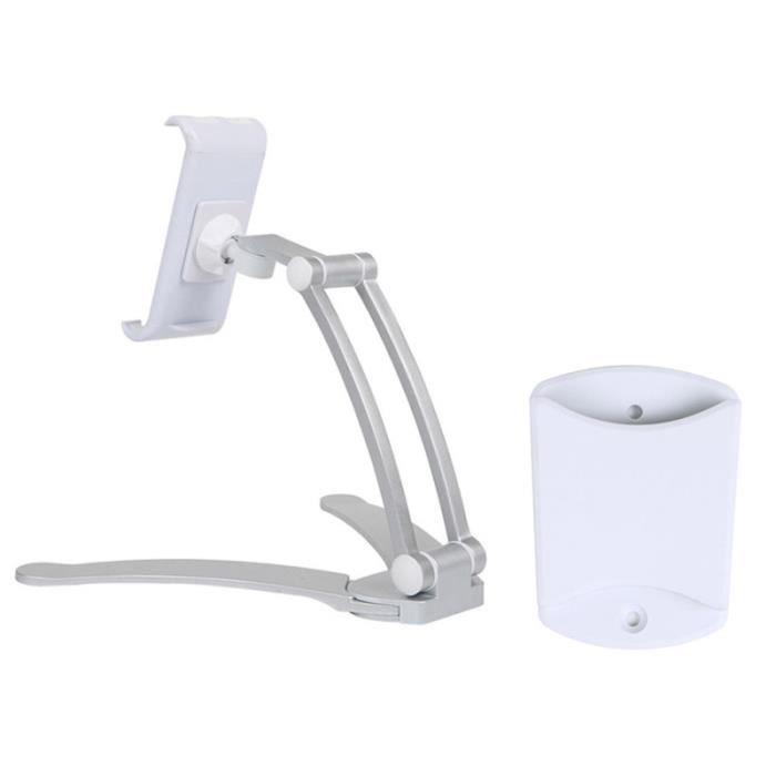 Support de tablette mural multifonctionnel en alliage d'aluminium avec support pour téléphone