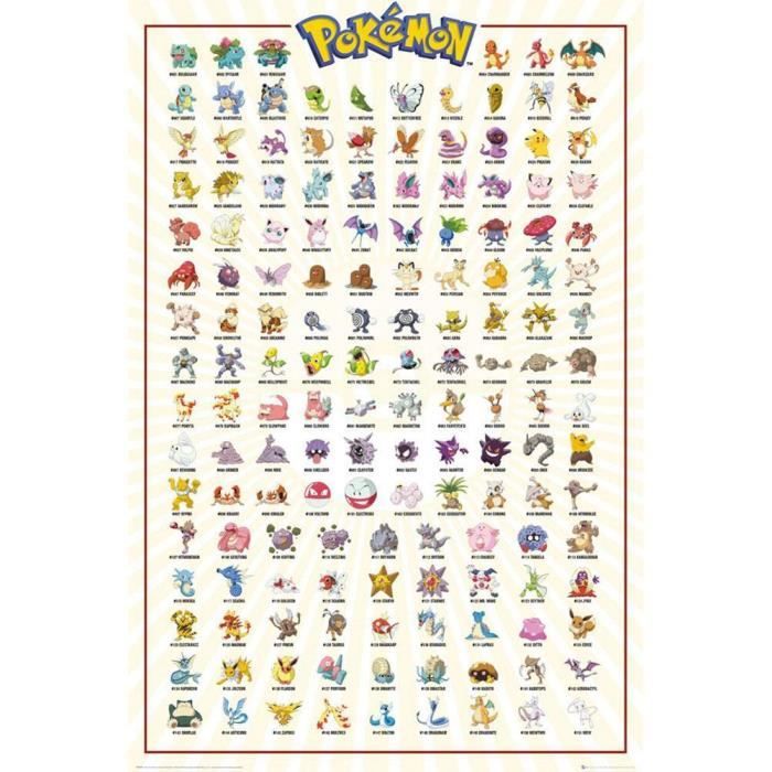 Poster pokemon - Cdiscount