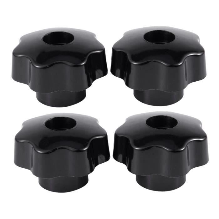 Lot De 5 Boutons Thermodur M10 – Filetage Femelle, 35 Mm, Bord Lisse, Rouge