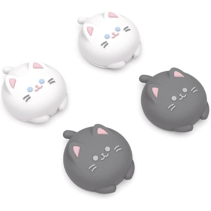 16 Capuchons Silicone Pour Joystick Switch - Motif Pattes De Chat - Antidérapants Et Confortables - Faciles à Installer - Couleurs Assorties