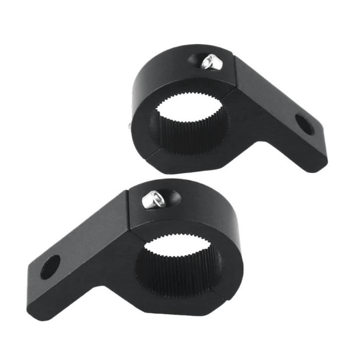 Support De Projecteur Pour Fourche De Moto - Réglable 17-54 Mm, En Alliage D'aluminium Noir