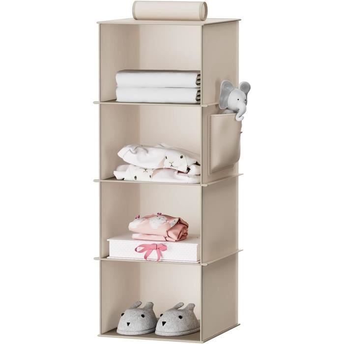 Étagère Suspendue Pliable Pour Placard – 6 Niveaux + Poches Mesh, Gain De Place Maximal