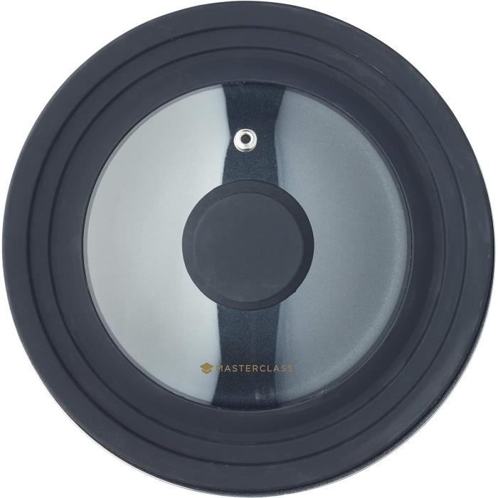 Couvercle Adaptable En Métal Argenté Cook Concept - Pour Casseroles De 16, 18 Et 20 Cm - Hermétique, Lavable Au Lave-vaisselle - 2