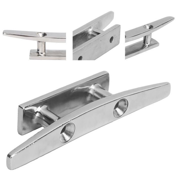 BIUDECO Taquet de bateau en acier inoxydable de 100 mm pour quai marin, accessoires de quai de yacht, matériel d'ancrage, taquets, kayak, outil de fixation de corde BIUDECO Taquet de bateau en acier inoxydable de 100 mm pour quai marin, accessoires de quai de yacht, matériel d'ancrage, taquets, kayak, outil de fixation de corde