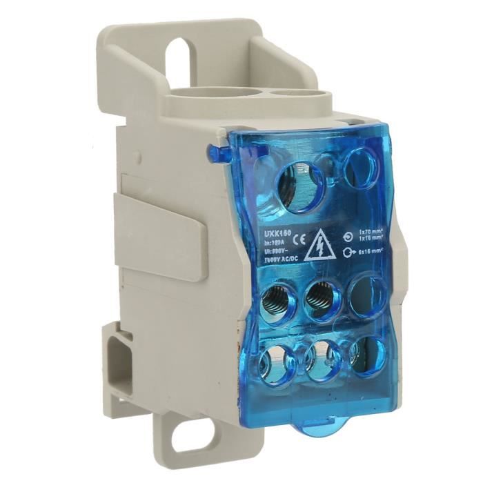 Boîte à Bornes 4 Niveaux Pour Rail DIN - Bloc De Jonction Monophasée 411 - Transparent Et Sécurisé
