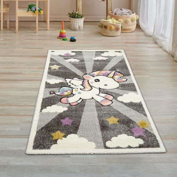Tapis Enfant Rose Pastel Kids 39 - Confortable et Ludique
