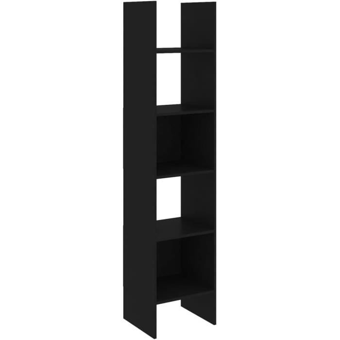 COVAODQ Chariot à Livres Mobile 6 Niveaux - Bibliothèque Noire Amovible Pour Bureau, Salon Et Chambre