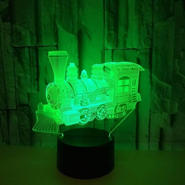 Lampe 3D Illusion Optique LED - Veilleuse 7 Couleurs Tactile - Déco Enfant/Adulte - USB - Modèle Cheval