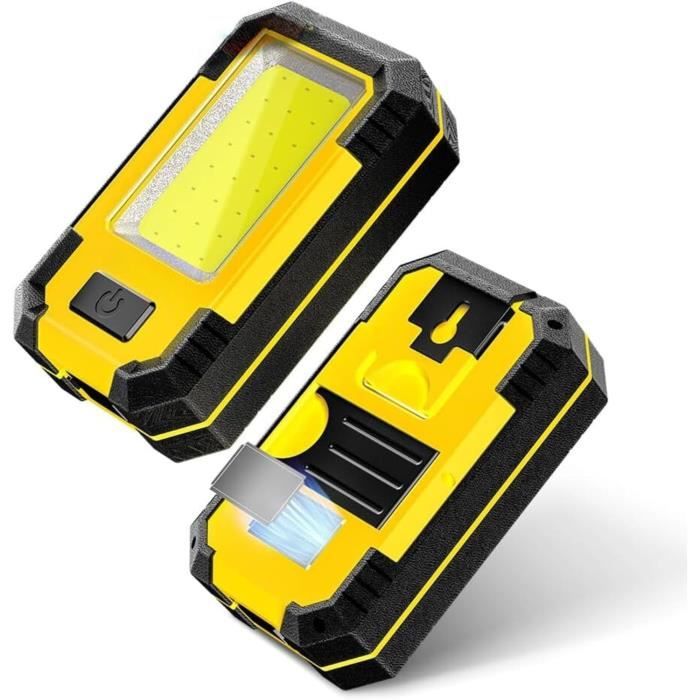 Lampe Torche LED étanche IP64 - Avec Batterie, Aimant Et Crochet - 5 Modes D'éclairage