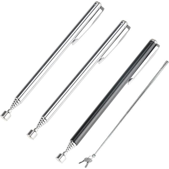 Outil De Ramassage Aimanté Télescopique - Extensible 19-78.5cm - Portée 7.25kg - Pour Vis, Clés, Objets Métalliques