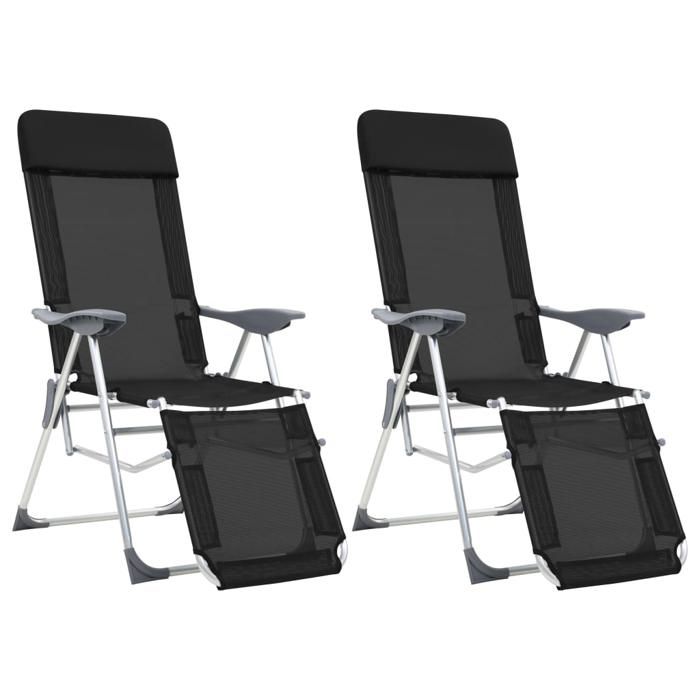 vidaXL Chaises de camping pliantes - vue 2