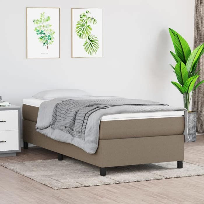 vidaXL Cadre de lit à lattes Lit Rembourré Lit Simple avec Sommier à Lattes Lit Adulte de Chambre à Coucher Intérieur 3120826