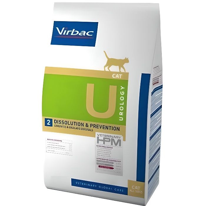 Croquettes urinaires pour chat adulte - VIRBAC - Virbac Veterinary HPM Diet Urology 2